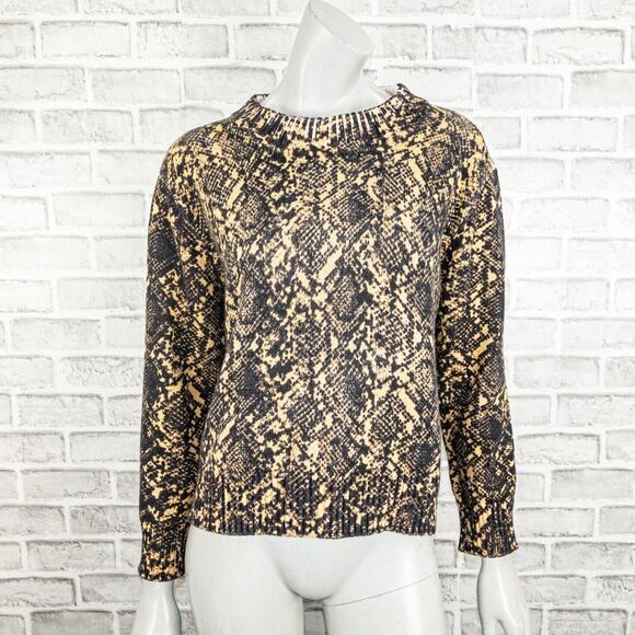 MISA Los Angeles Snake Print Crew Neck Pullover Sweater fits Large - Picture 1 of 7